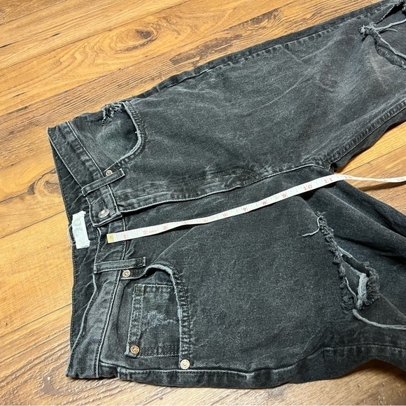 We The Free People Lita Denim Distressed Black Jeans Size 29 Z - Picture 3 of 7